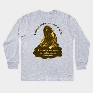 Holy Grail Peasant Autonomous Collective Kids Long Sleeve T-Shirt